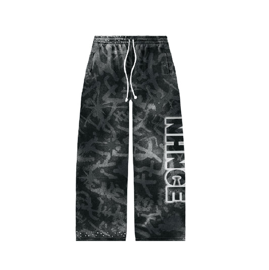 ŊHŊCE.  The Black Print Pants